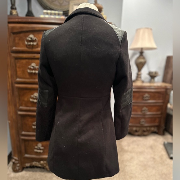 Girls Rothschild black felt jacket with leather details size 12 - Picture 5 of 6